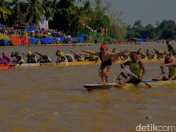 Hore! Tradisi Pacu Jalur di Riau Kembali Digelar