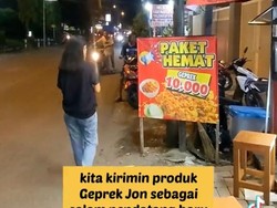 Sebelahan Jual Ayam Geprek, Dua Penjual Ini Aksi Saingannya Bikin Adem