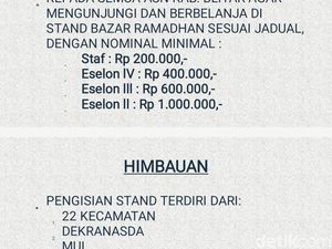 ASN Blitar Wajib Belanja di Bazar Ramadan, Nota Pembelian Jadi bukti