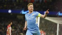 Taktik superbertahan itu tetap bisa ditembus Manchester City. Kevin De Bruyne menjadi pahlawan lewat gol tunggalnya di menit ke-70, yang memastikan kemenangan The Citizens 1-0. (Foto: Dave Thompson/AP)