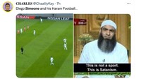 Sepakbola Simeone dicap sepakbola haram karena tak enak ditonton. (Foto: Twitter @ChaaliiyKay)