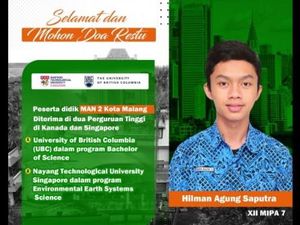 Siswa Madrasah Asal Malang Diterima di Universitas Top Singapura dan Kanada