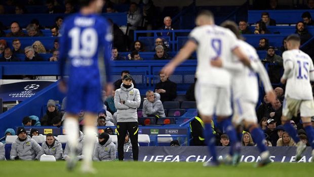 Soccer Football - Champions League -  Quarter Final - First Leg - Chelsea v Real Madrid - Stamford Bridge, London, Britain - April 6, 2022 Chelsea manager Thomas Tuchel REUTERS/Tony Obrien