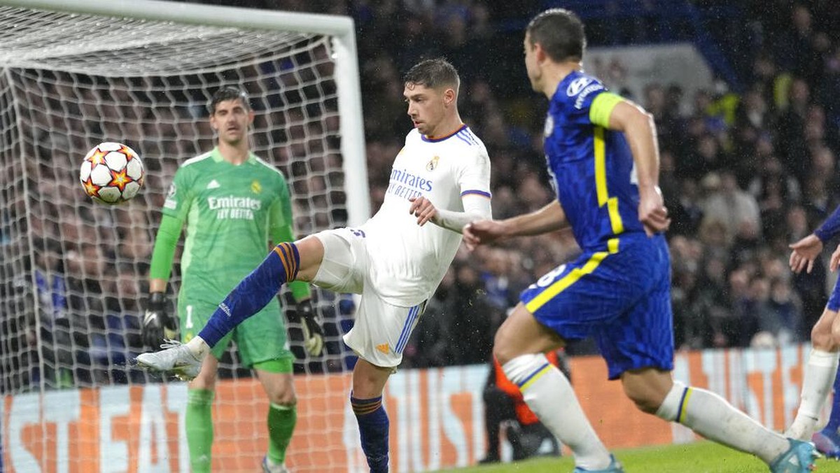 Real Madrid menang 3-1 atas Chelsea di leg pertama perempatfinal Liga Champions (Foto: AP/Kirsty Wigglesworth)