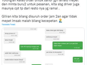 Order Makanan Saat Dekat Imsak, Ojol Ini Kesal Disuruh Buru-buru Order Makanan Saat Dekat Imsak, Ojol Ini Kesal Disuruh Buru-buru