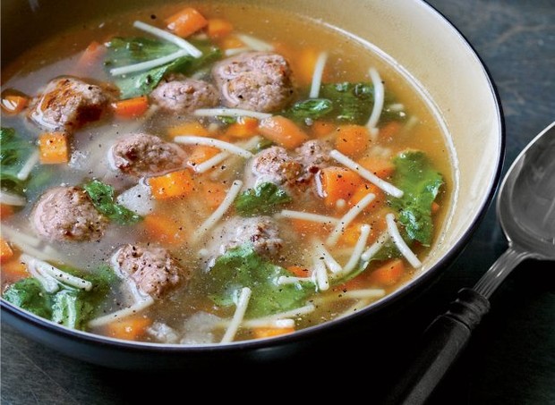 Italian meatball soup