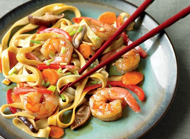 Shrimp lo mein