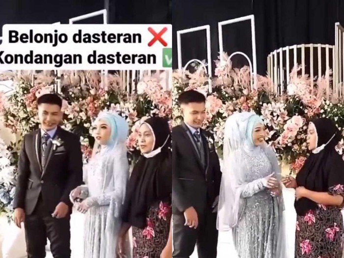 Emak-emak viral datang ke acara undangan pakai daster.
