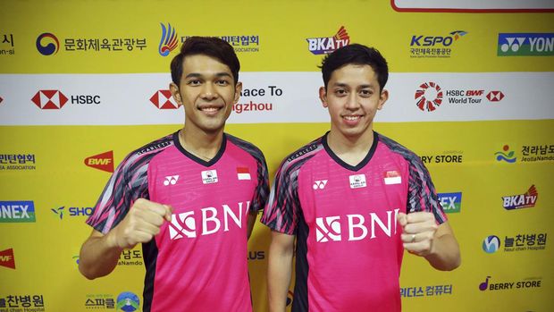 Fajar Alfian/Muhammad Rian Ardianto di Korea Open Fajar Alfian/Muhammad Rian Ardianto di Korea Open. (Arsip PBSI)