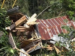 Lima Lumbung Padi di Torut Rusak Akibat Diterjang Angin Puting Beliung