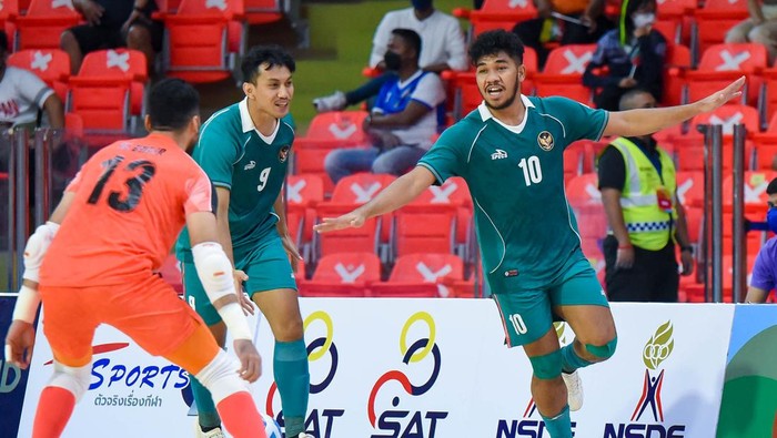 Timnas Futsal Indonesia lolos ke final Piala AFF Futsal 2022 usai mengalahkan Myanmar pada babak semifinal di Bangkok, Jumat 8 April 2022.