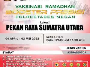 Ada Vaksinasi Ramadan Booster Presisi di PRSU Sampai 2 Mei