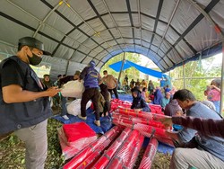 Warga Bone yang Rumahnya Retak Usai Pergeseran Tanah Bertahan di Pengungsian