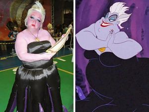 Kreatif! Nenek 50 Tahun Cosplay Karakter Film Wanita Tua