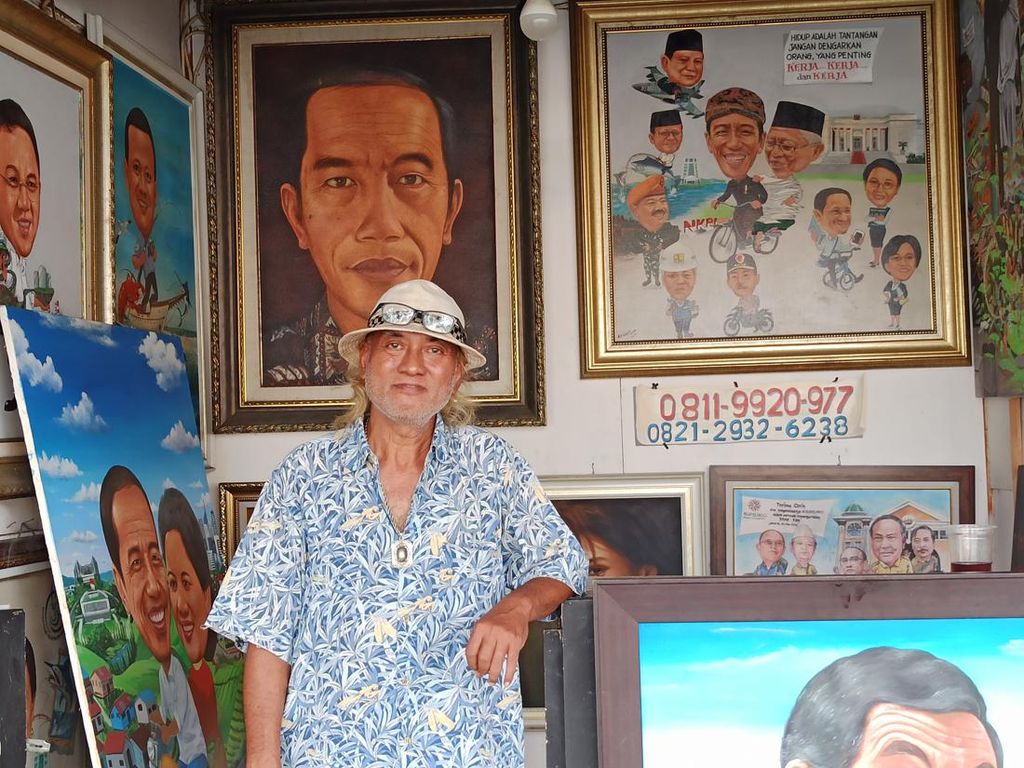 Puluhan Tahun Mengadu Nasib di Jakarta Berbekal Kanvas dan Kuas