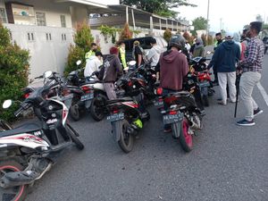 Area Balap Liar di Klaten Dikepung! 175 Motor Disita Polisi