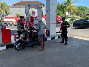 Pantau SPBU, Polres Tabanan Klaim Stok BBM-Minyak Curah Aman