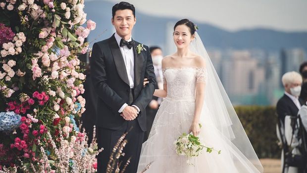 Momen pernikahan Hyun Bin dan Son Ye Jin.