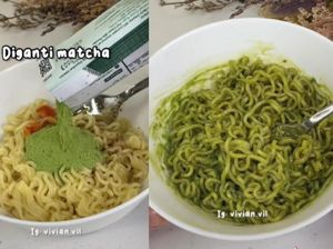 Terinspirasi Hoaks, Netizen Ini Bikin Indomie Goreng Campur Matcha Terinspirasi Hoaks, Netizen Ini Bikin Indomie Goreng Campur Matcha