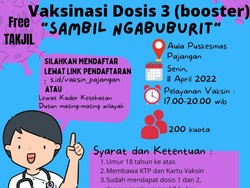 Info Vaksin Booster Bantul: Vaksinasi Ngabuburit di Sejumlah Puskesmas
