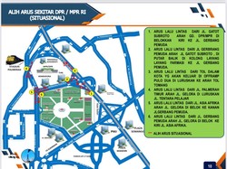 Demo BEM SI 11 April, Begini Rekayasa Lalu Lintas di Sekitar Gedung DPR