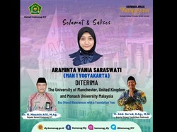 Keren! Siswi MAN Ini Lolos Seleksi di Perguruan Tinggi Inggris dan Malaysia