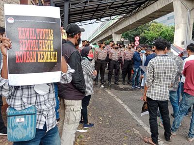 Aliansi Mahasiswa Muslim Maluku Demo Kasus Robot Trading