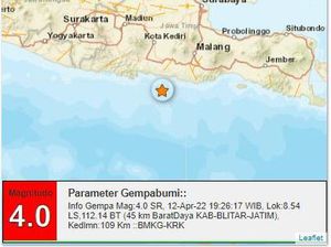 Dua Gempa Guncang Jatim Hari Ini