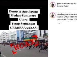 Viral Video Massa Aksi 11 April di Medan Berlarian, Polisi: Hoaks
