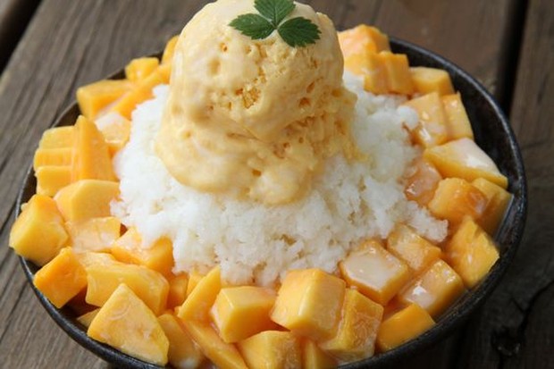 Patbingsu es serut khas Korea yang menyegarkan/Foto: pinterest/altasiatisk.no Patbingsu es serut khas Korea yang menyegarkan