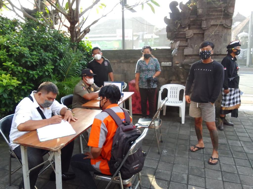 40 Pelanggar Prokes di Denpasar Ditertibkan-Dibina Tim Yustisi
