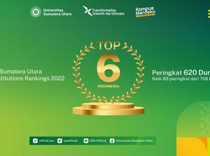 USU Catat Kenaikan Peringkat di Scimago Institutions Rankings 2022