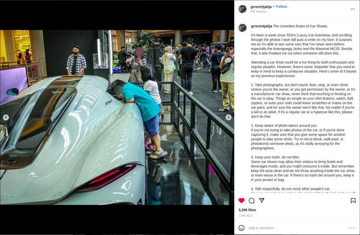 Viral Mobil Puluhan Miliar Digelendoti Bocah di Pameran Otomotif