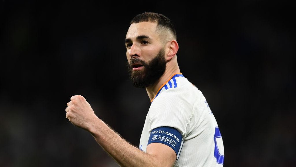 Karim Benzema momok buat Edouard Mendy dan Chelsea. (Foto: Getty Images/David Ramos)