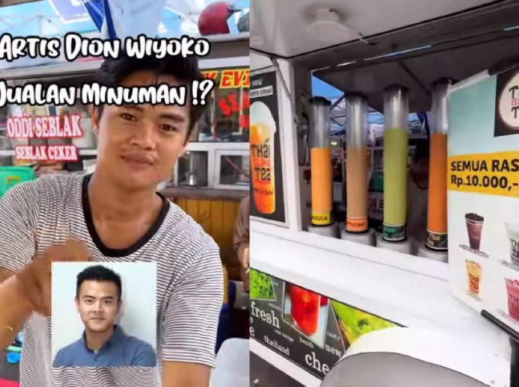 Viral! Penjual Thai Tea di Belakang GI Ini Mirip Aktor Dion Wiyoko