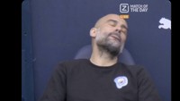 Manajer Man City Pep Guardiola kena senggol meme, geregetan melihat lawan-lawan Liverpool di fase gugur Liga Champions. Foto: dok. Twitter