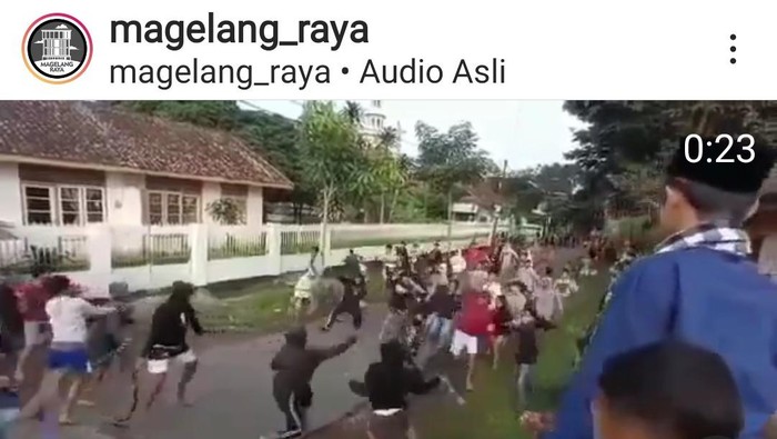 Viral video tawur sarung remaja di Grabag, Kabupaten Magelang.