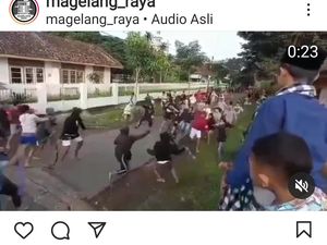 Viral Video Perang Sarung di Grabag Magelang, Polisi Turun Tangan Viral Video Perang Sarung di Grabag Magelang, Polisi Turun Tangan