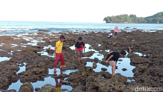 Beach Life Warga Pantai Batu Karas/Foto : travel.detik.com/Aldi Nur Fadillah