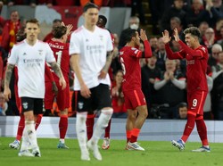 Liverpool lolos dengan keunggulan agregat 6-4 dan akan bertemu Villarreal di semifinal Liga Champions. Reuters/Phil Noble