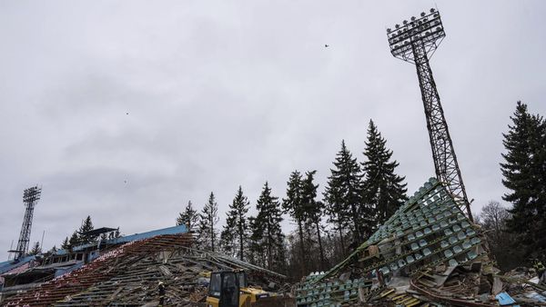 Dulu Buat Main Bola, Stadion di Ukraina Kini Hancur Tak Bersisa