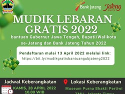Pemprov Jateng Gelar Mudik Gratis dari Jakarta, Ini Syarat Daftarnya