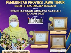 Moncer! Jatim Borong 3 Penghargaan di Anugerah Adinata Syariah 2022