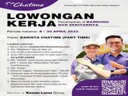 Chatime Buka Lowongan Barista di Bandung, Buruan Dicoba!