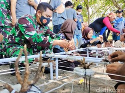 Ngabuburit Bermanfaat, Lanal Banyuwangi Ajak Tanam Terumbu Karang
