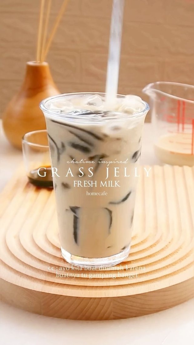 Grass Jelly Fresh Milk