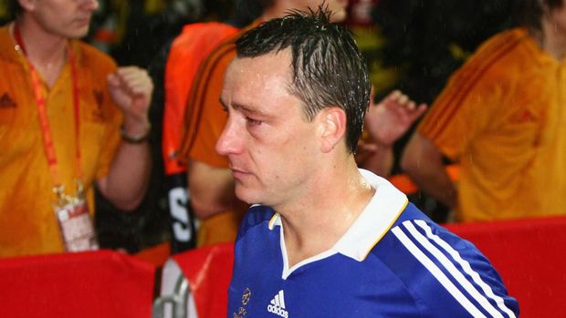 MOSCOW - MAY 21:  John Terry of Chelsea looks on after the UEFA Champions League Final match between Manchester United and Chelsea at the Luzhniki Stadium on May 21, 2008 in Moscow, Russia.  (Photo by Alex Livesey/Getty Images)