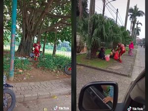 Kreatif! TikToker Ini Ajak Iron Man untuk Berbagi Makanan Gratis