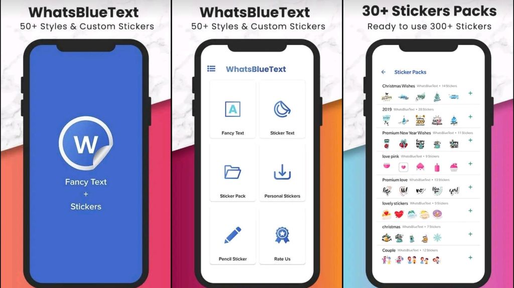 Aplikasi Fancy Text + Sticker WA