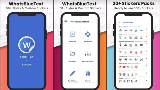 Aplikasi Fancy Text + Sticker WA